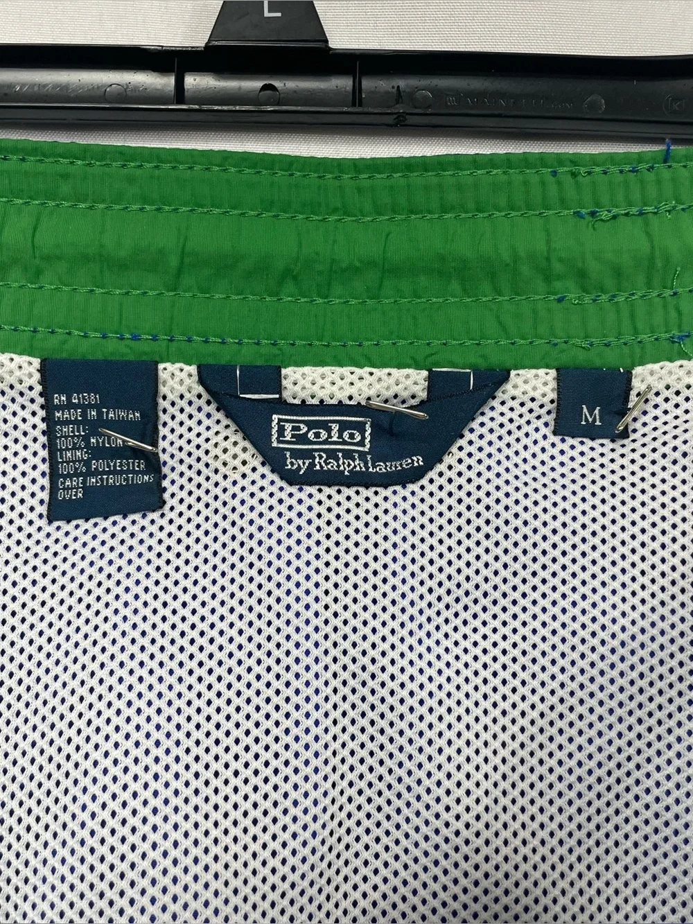 90s Polo Ralph Lauren Swim Trunks Blue Logo Med Bathing Suit Shorts Sports Beach